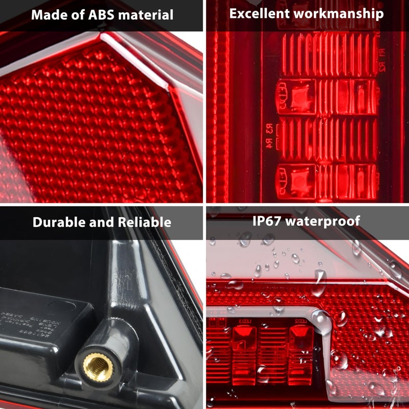SAUTVS UTV Tail Lights for Polaris Ranger 1000 900 570/ General, Red LED Taillights Rear Brake Stop Lights for Polaris Ranger 900 XP 1000 570 Full Size RGR General 2015-2020 Accessories (2PCS) - Image 4